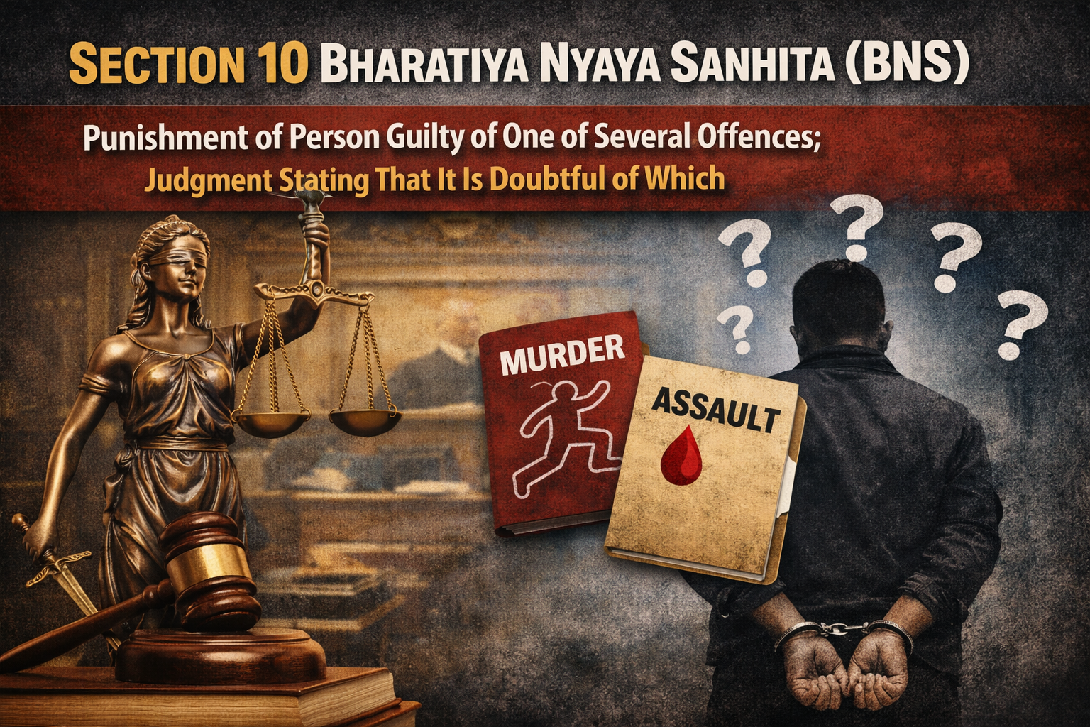Section 10 Bharatiya Nyaya Sanhita (BNS) – Punishment of person guilty of one of several offences, judgment stating that it is doubtful of which