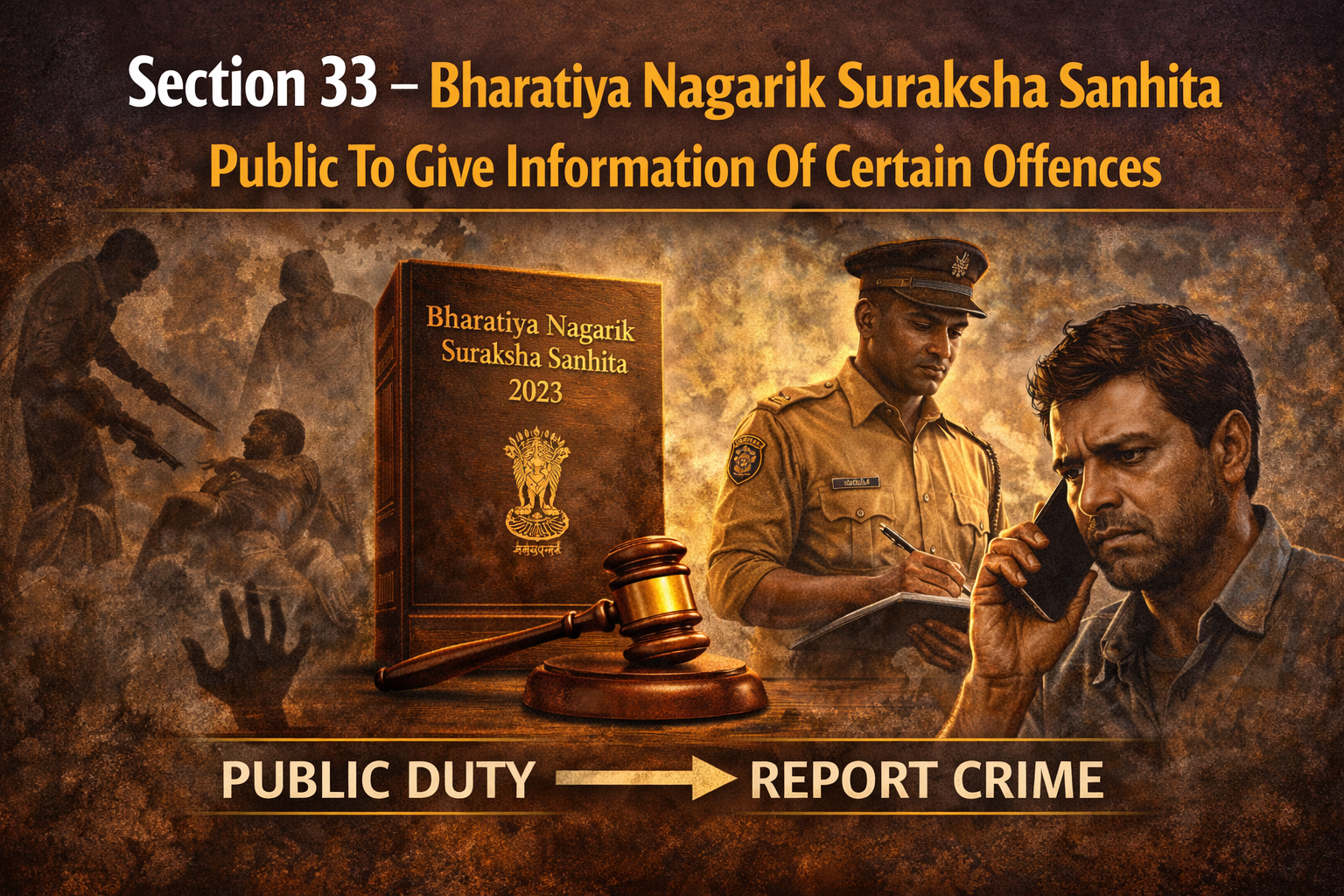 Section 33 – Bharatiya Nagarik Suraksha Sanhita – Public To Give Information Of Certain Offences