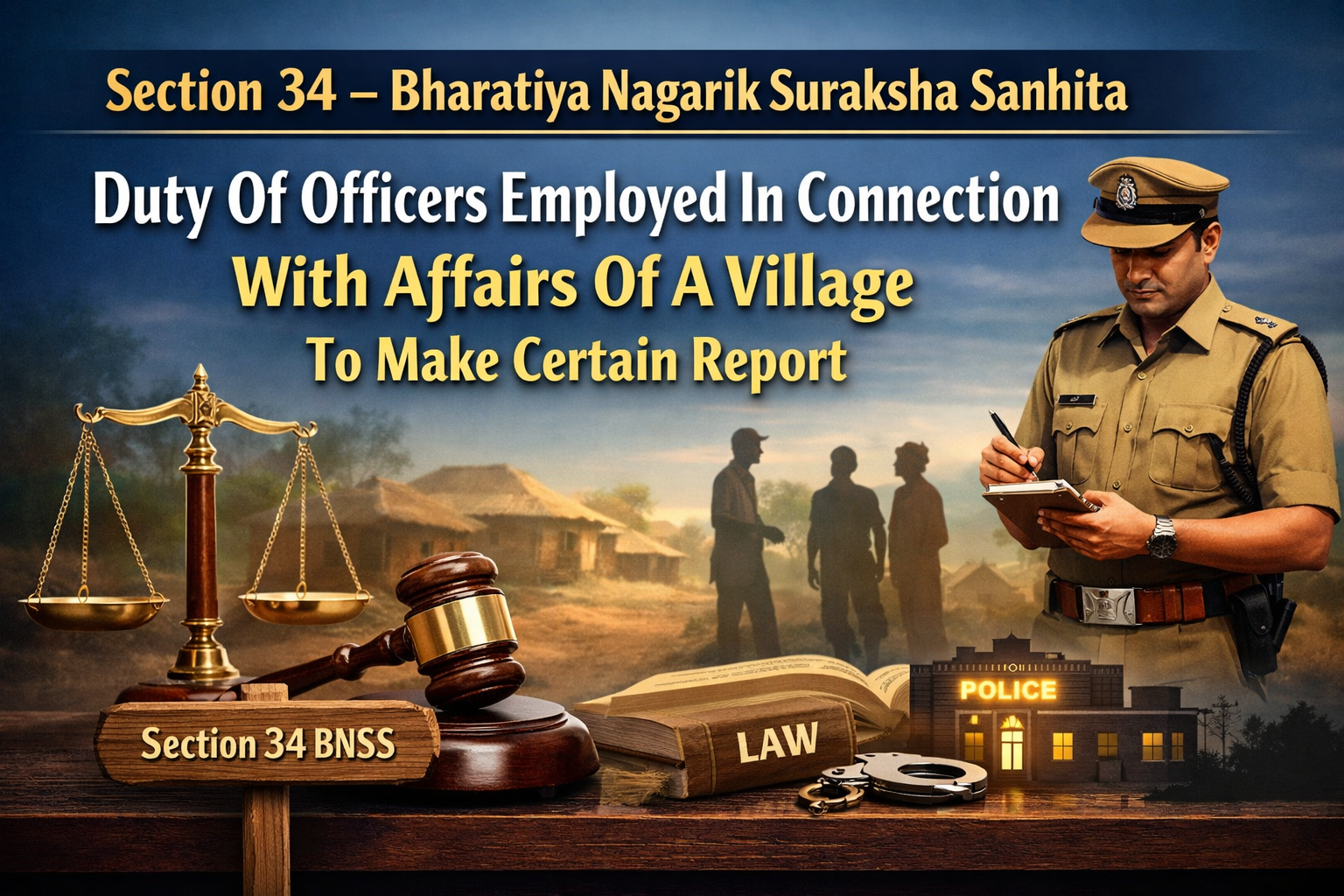 section 34 BNSS Village Officers’ Duty to Report