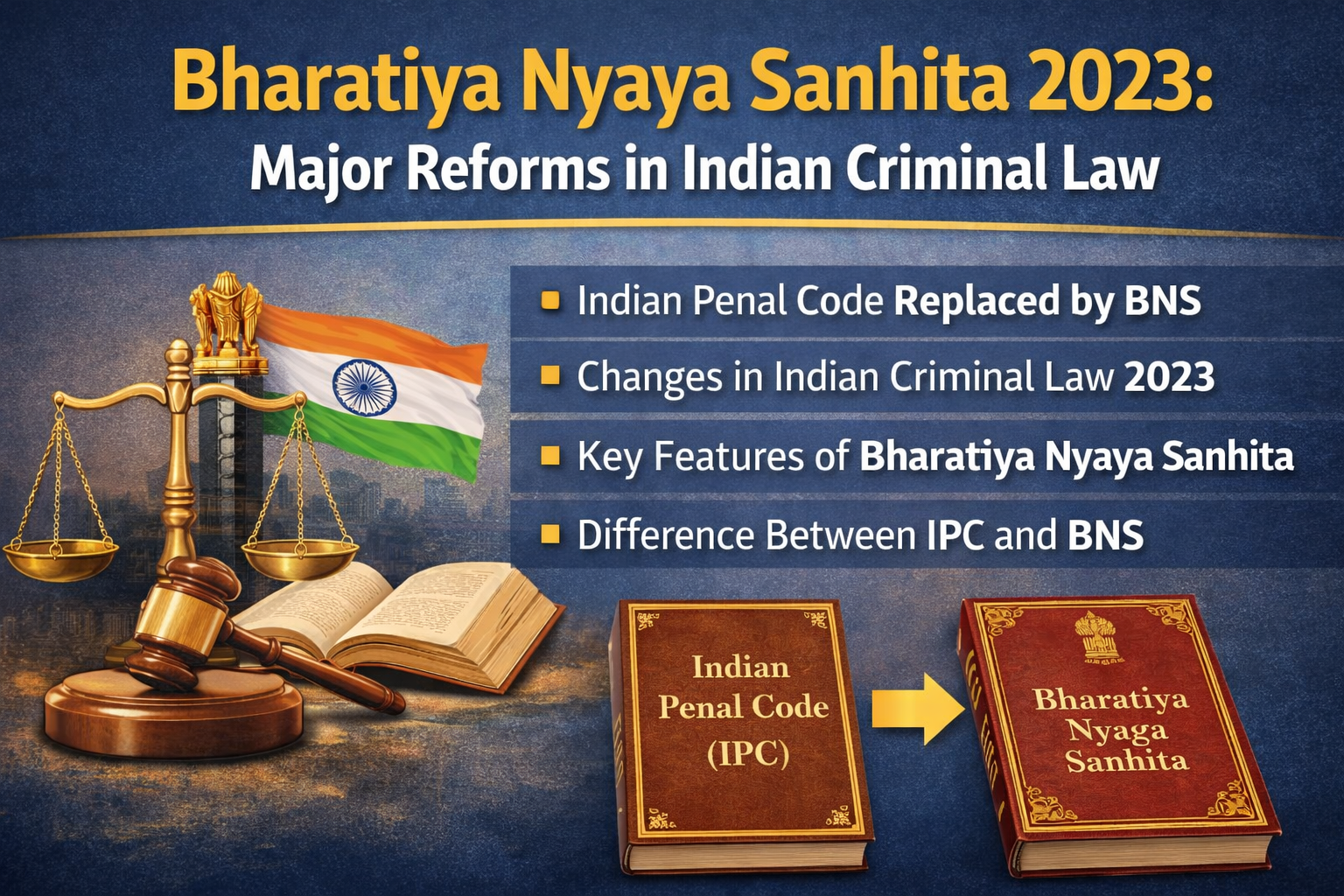Bharatiya Nyaya Sanhita 2023: Major Reforms in Indian Criminal Law